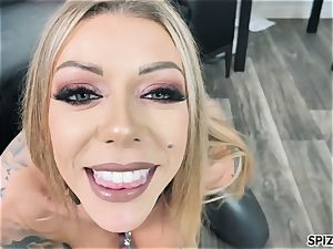 naughty big-titted bi-atch Karma Rx inhales humungous knob In point of view